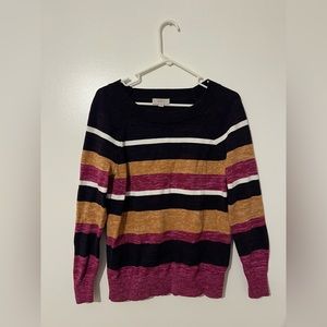 Sweater Loft brand striped multi color size medium